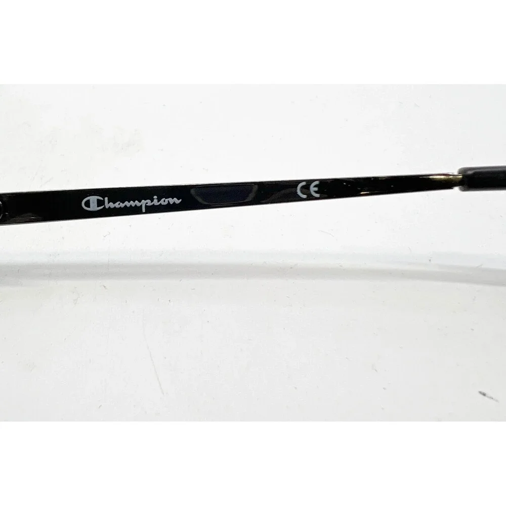 Champion Eyeglasses Mens Black Semi Rimless Rectangular CU1003 C01 54-18-140